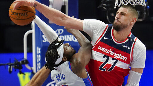 APTOPIX Wizards Pistons Basketball